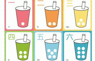 Bubble Tea Number Flashcards