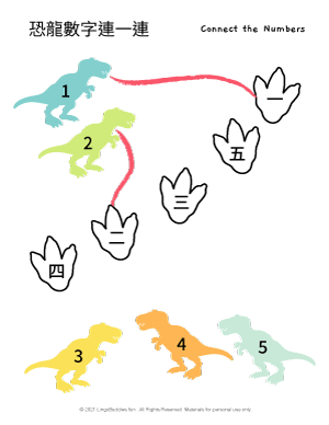 Dinosaur Connect the Numbers