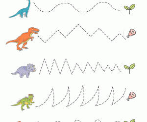 Connect and Trace Dinosaurs