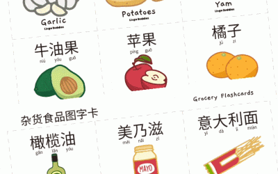 Grocery Flashcards in Chinese