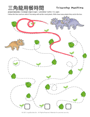 Triceratops Mealtime Tracing