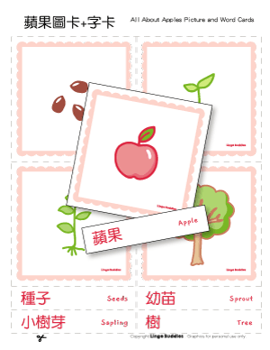 All About Apples Chinese Flashcards