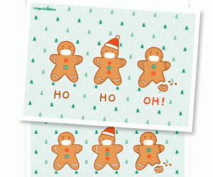 Funny Christmas Card: Gingerbread Man