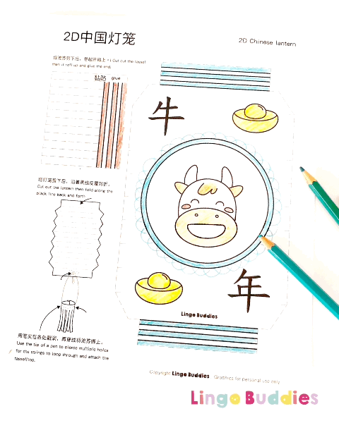 DIY Chinese 2D Lantern: Year of the Ox