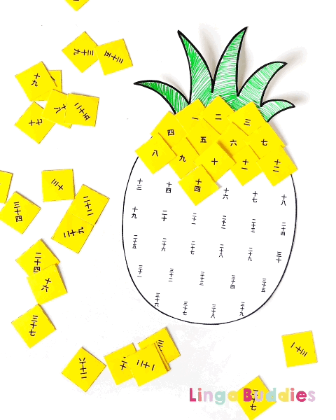 DIY Lucky Pineapple Number Collage