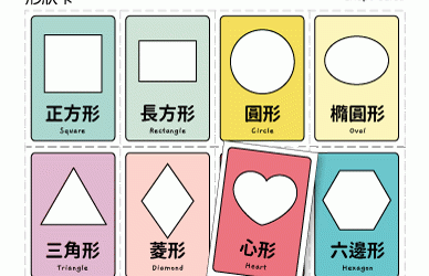 Chinese English Shape Flashcards