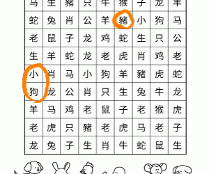 Chinese Word Search Zodiac Animals