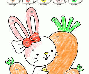 Color By Number Rabbits