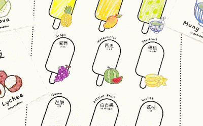 Popsicle Flavors Coloring Menu